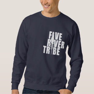Vijf River Tribe White print door Humble the Poet Trui