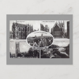 Vijf scènes van de Oxford England Vintage Briefkaart
