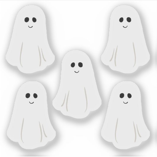 Vijf Schattigee kleine geesten Sticker (Voorkant)
