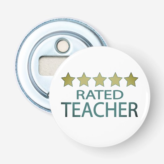 Vijf Star-leraar Button Flesopener (Voorkant)
