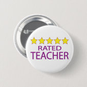 Vijf Star-leraar Ronde Button 5,7 Cm (Voorkant /achterkant)