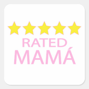 Vijf Star Mamá Vierkante Sticker
