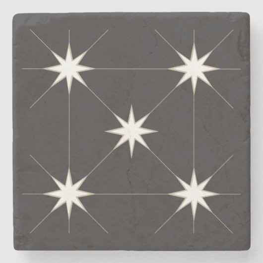 Vijf Star Tile. Stenen Onderzetter (Voorkant)