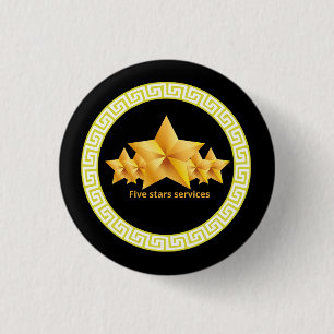 Vijf sterren diensten cool ronde button 3,2 cm