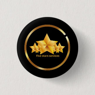 Vijf sterren diensten ronde button 3,2 cm