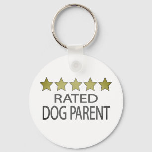 Vijf sterren Dog Parent Sleutelhanger