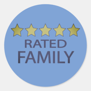 Vijf Sterren Familie Ronde Sticker