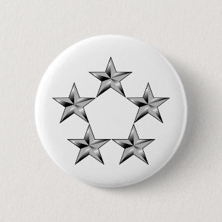 Vijf sterren-generaal ronde button 5,7 cm