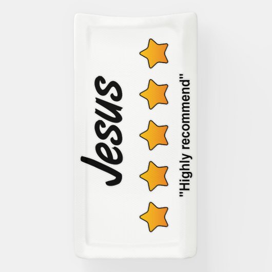 Vijf Sterren Jezus Spandoek (Verticaal)