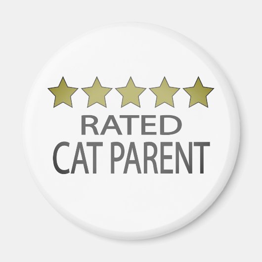 Vijf sterren Kat Parent Magneet (Voorkant)