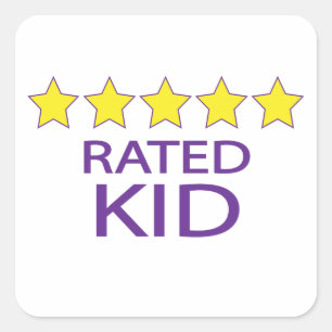 Vijf sterren Kind Vierkante Sticker