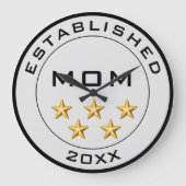 Vijf Sterren Mama Klok Elegant Moederdag Gift (Voorkant)