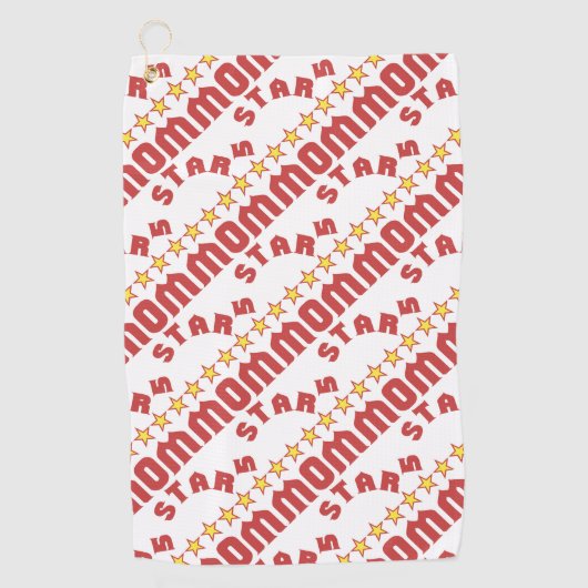 Vijf Sterren Moeder Tegels Award Golfhanddoek (Voorkant)