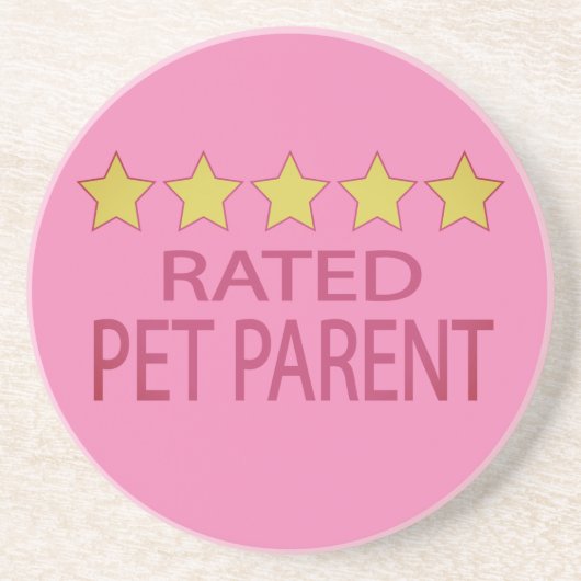 Vijf sterren Pet Parent Zandsteen Onderzetter (Voorkant)