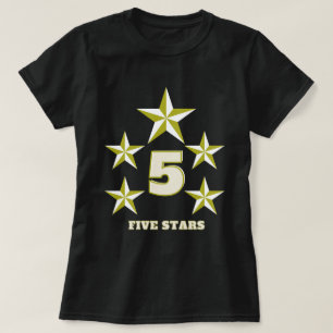 Vijf sterren t-shirt