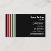 Vijf strips - kleuren 01 - op zwart visitekaartje (Achterkant)