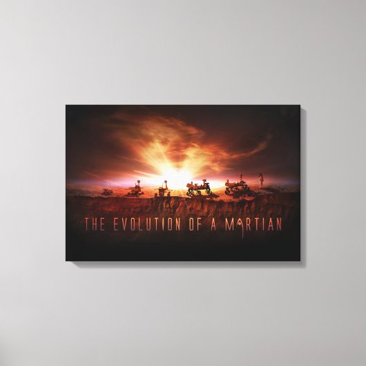 Vijf succesvolle Mars Rovers Canvas Afdruk (Voorkant)