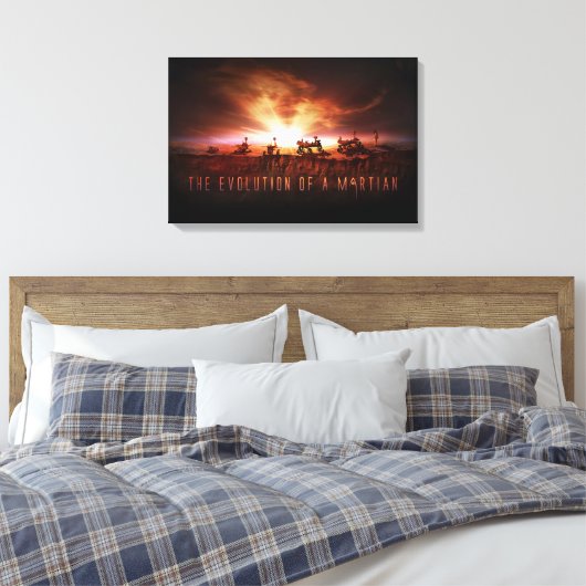 Vijf succesvolle Mars Rovers Canvas Afdruk (Insitu (Slaapkamer))