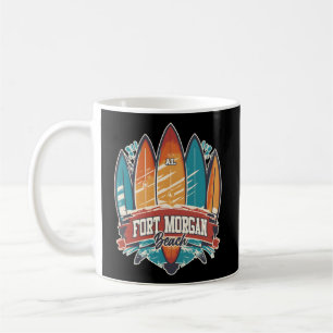 Vijf surfplanken Fort Morgan Beach Al Koffiemok