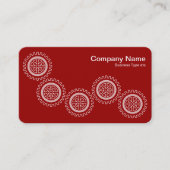 Vijf tandwielen - Ruby Red - grijs terug Visitekaartje (Voorkant)