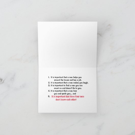 Vijf Tips voor een vrouw vouwd Wenskaart Kaart (Binnen)