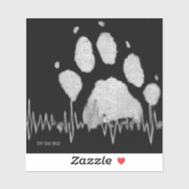 Vijf-Toed Wolf Car Sticker