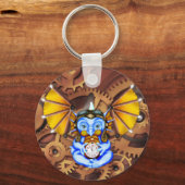 "Vijf tot twaalf" steampunk dragon sleutelhanger (Voorkant)