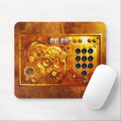 Vijf tot van de 12 Steampunk-klokkromme Grunge Muismat (Met muis)