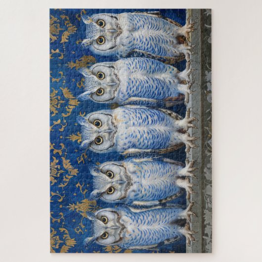 Vijf uilen legpuzzel (Verticaal)