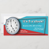 Vijf uur Feestuitnodigingen Kaart (Voorkant)