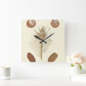 Vijf van een soort Seashells Vierkante Klok (Huis)