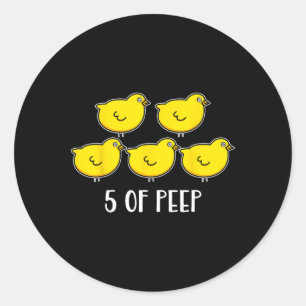 Vijf van PEEP Fun Respiratory Therapy Ven Ronde Sticker