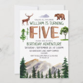 Vijf Verjaardag Explorer Jongen Kaart (Voorkant)