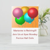 Vijf Verjaardagsballonnen Aangepaste Tekst Kaart (Staand voorkant)