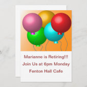 Vijf Verjaardagsballonnen Aangepaste Tekst Kaart (Voorkant / Achterkant)