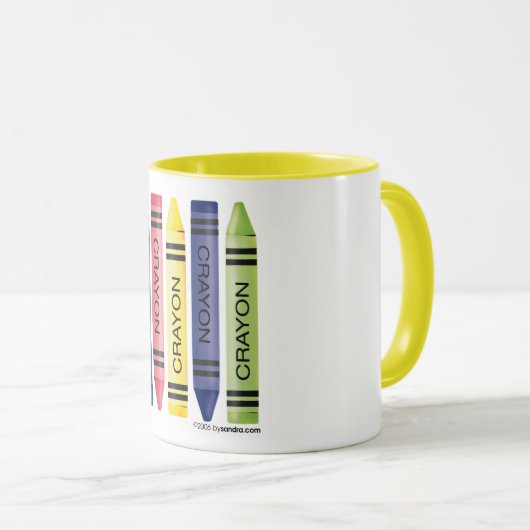 Vijf vette krayons mok (Voorkant rechts)