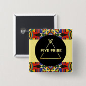 Vijf vierkante knoop van de Versiering Vierkante Button 5,1 Cm (Voorkant /achterkant)