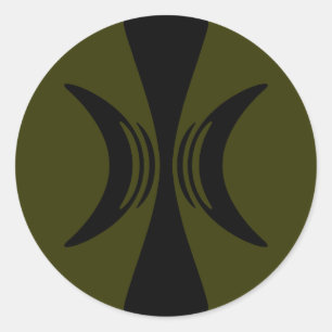 Vijf vingerige hand van Eris Ronde Sticker