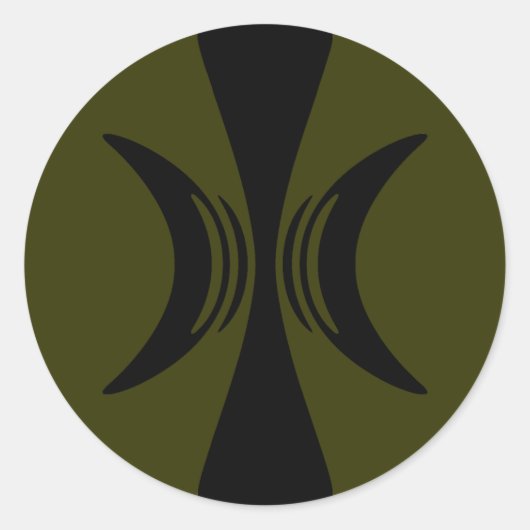 Vijf vingerige hand van Eris Ronde Sticker (Voorkant)