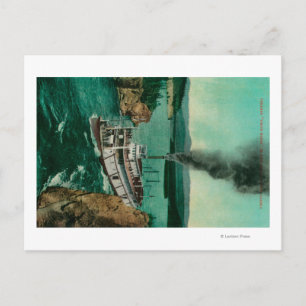 Vijf vingerkrups met Steamer White Horse Briefkaart