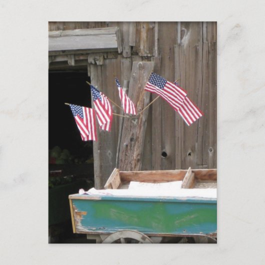 Vijf vlaggen en Barn Briefkaart (Voorkant)