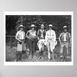 Vijf vrouwen op de ranch poster