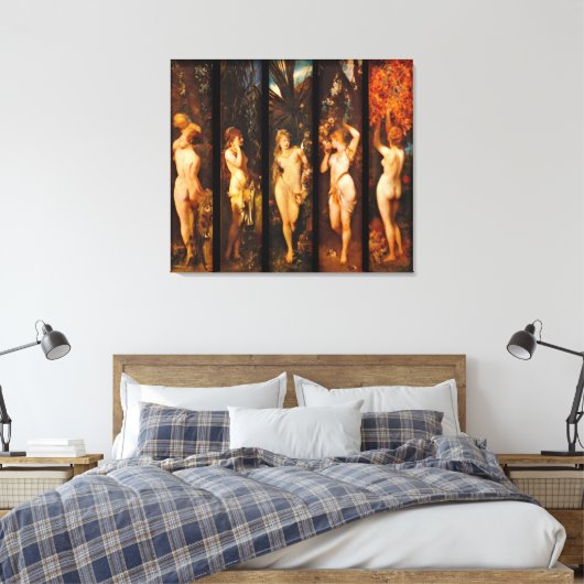 Vijf zintuigen 1872 canvas afdruk (Insitu (Slaapkamer))