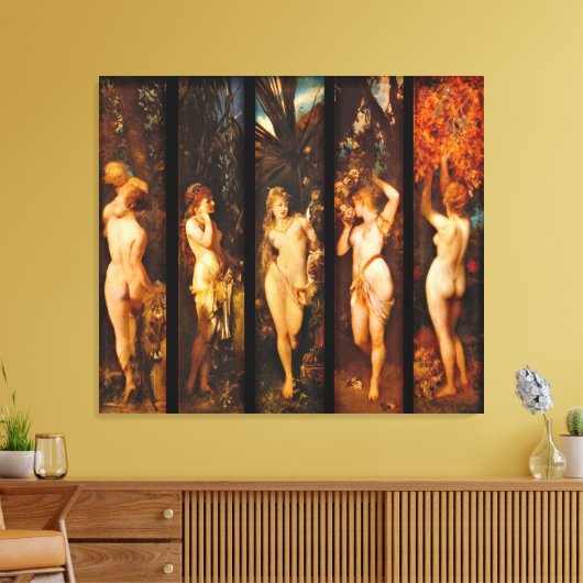 Vijf zintuigen 1872 canvas afdruk (Insitu (Woonkamer))