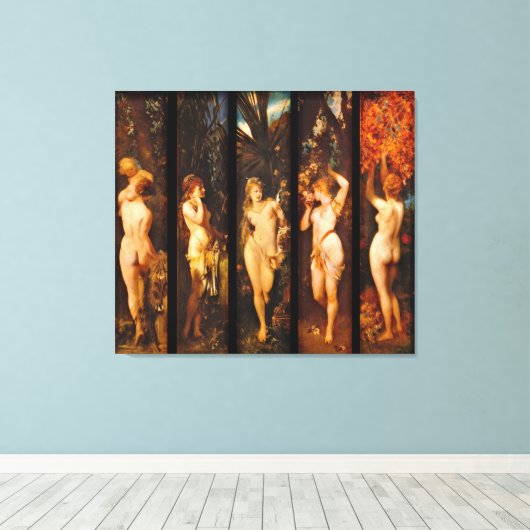 Vijf zintuigen 1872 canvas afdruk (Insitu (Houten vloer))