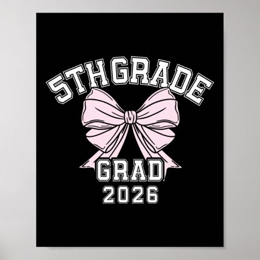 Vijfde 5e klas afgestudeerd 2026 Bow Elementary Sc Poster (Voorkant)