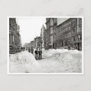Vijfde Ave., Snow Storm, New York City 1906 Briefkaart