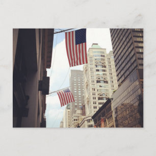 Vijfde Avenue American Flags NYC New York City Briefkaart