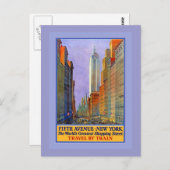 Vijfde Avenue New York werpt de grootste koopwaar. Briefkaart