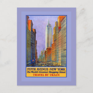 Vijfde Avenue New York werpt de grootste koopwaar. Briefkaart